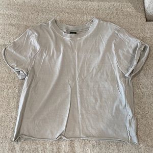 Wild Fable Grey Cropped Shirt